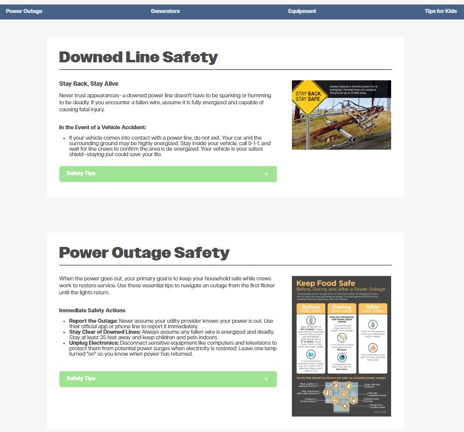 safety page