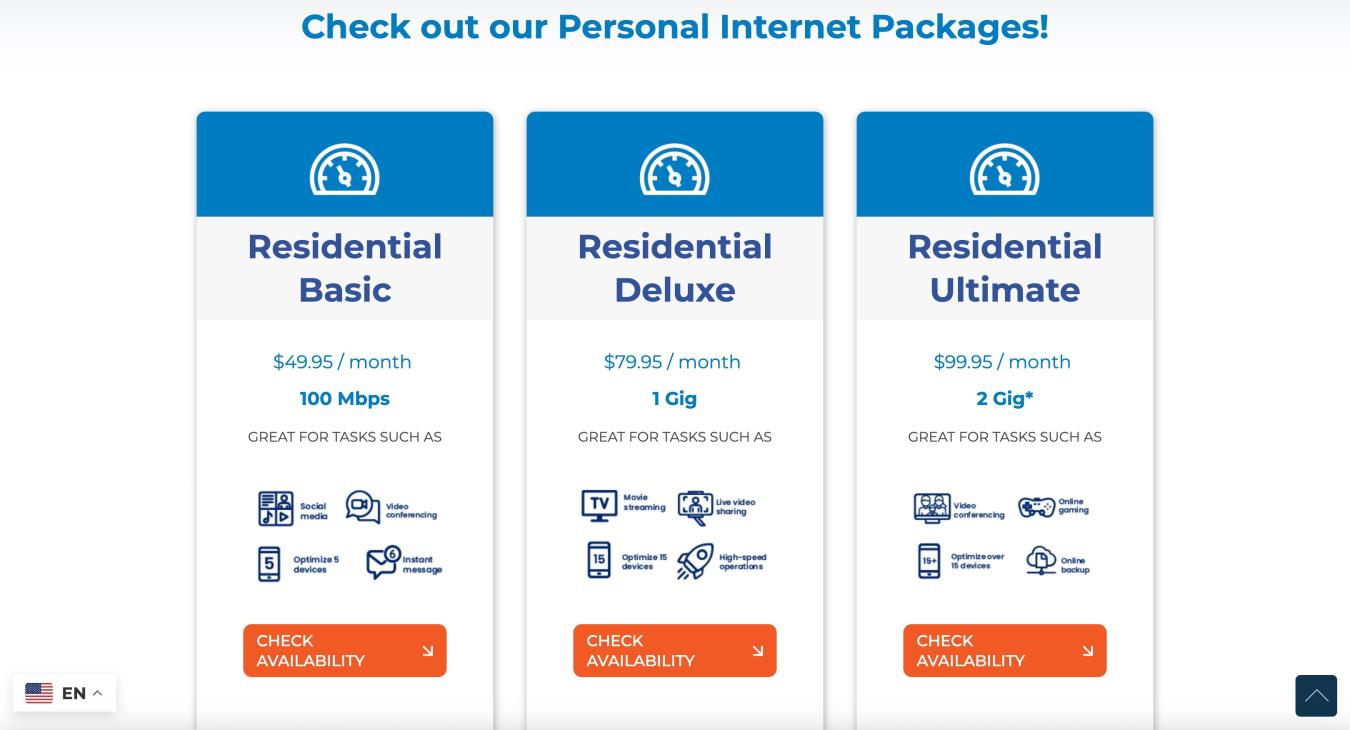 GreyStone Connect Pricing Tables